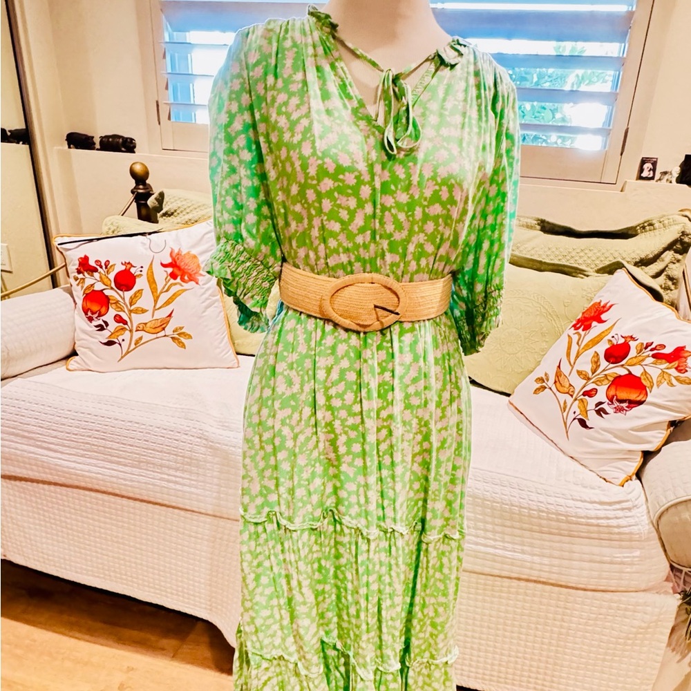 Summer Floral Print Rayon Dress